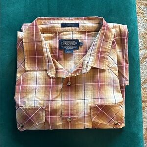 PENDLETON WOOL MILLS XL western light shirt with pop buttons